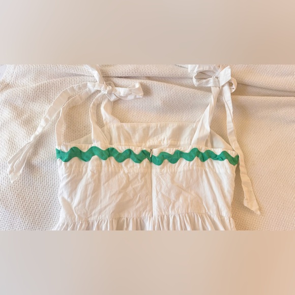 PALMS AWAY White Tiered Maxi Dress w Colorful Ric-Rac & Bow Straps - Picture 14 of 16